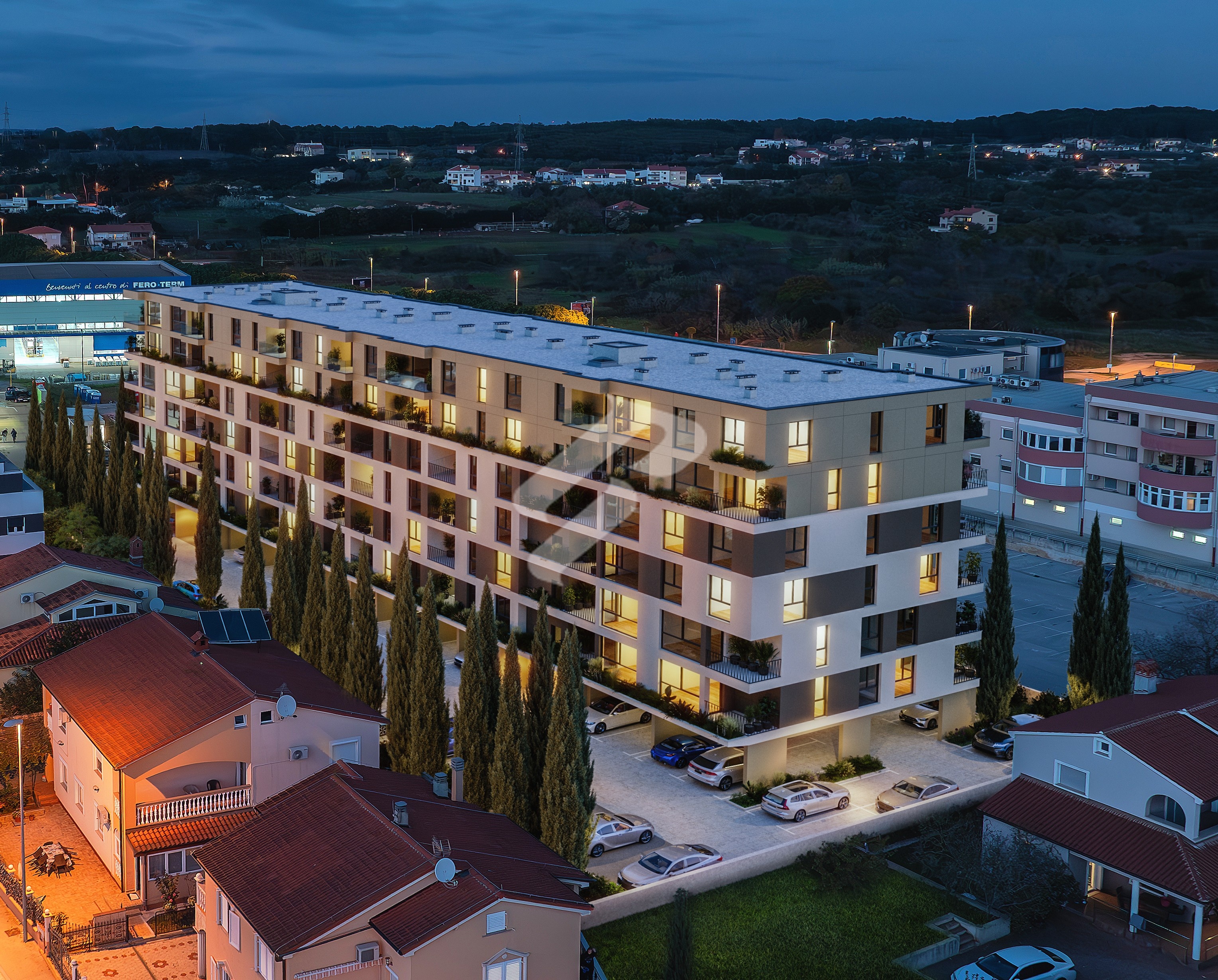 Pula , Monvidal – Dvosobni stan S5 , prvi kat , parkirno mjesto u garaži