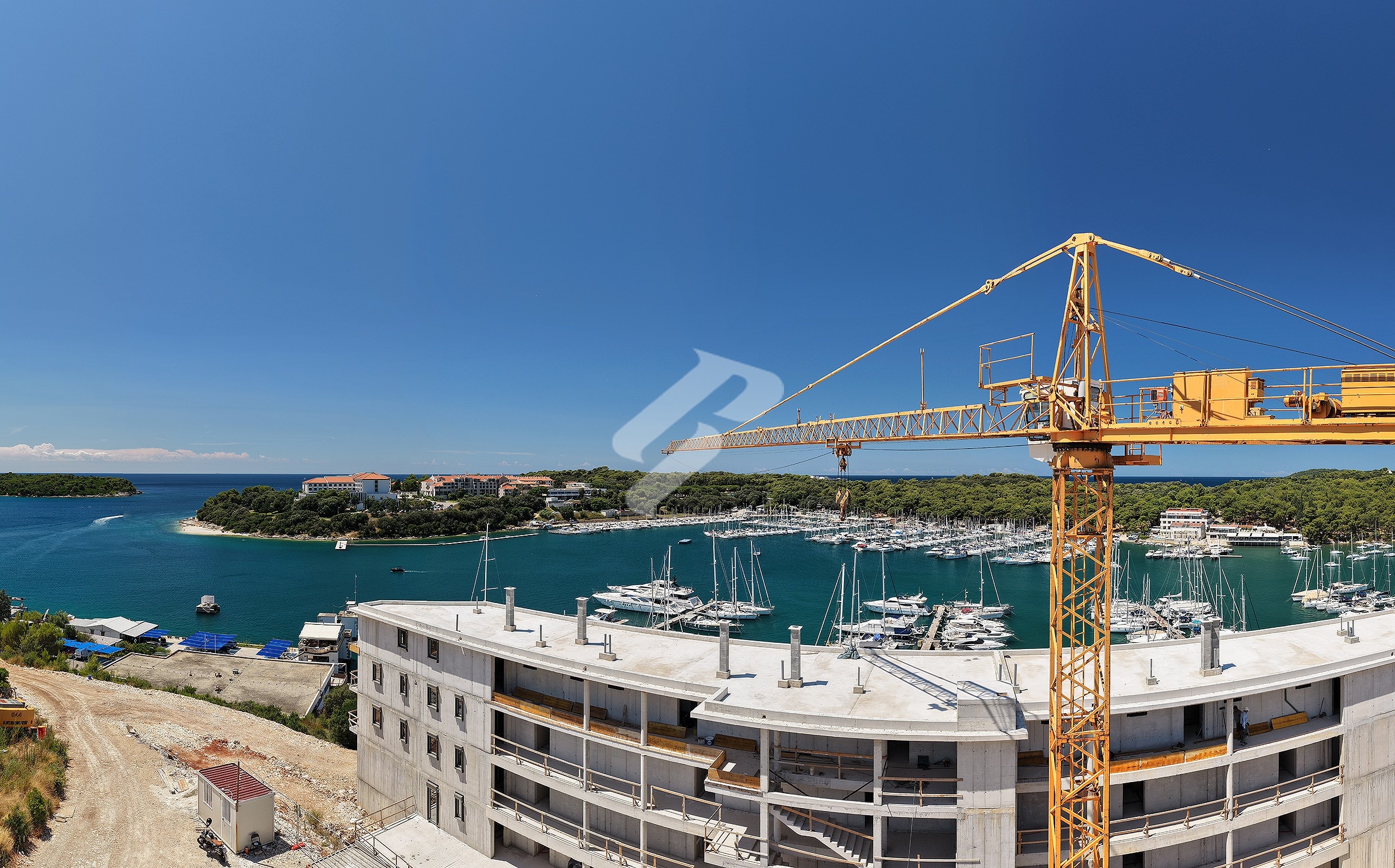 Pula – Marina Sky – Prizemlje B7– Jednosobni stan  s dnevnim boravkom, lodžom i vrtom – 54,36 m²